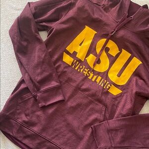 Adidas Maroon and Gold ASU Wrestling Pullover Hoodie